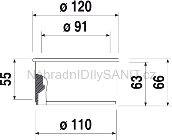 Přechodka redukce DN90/110